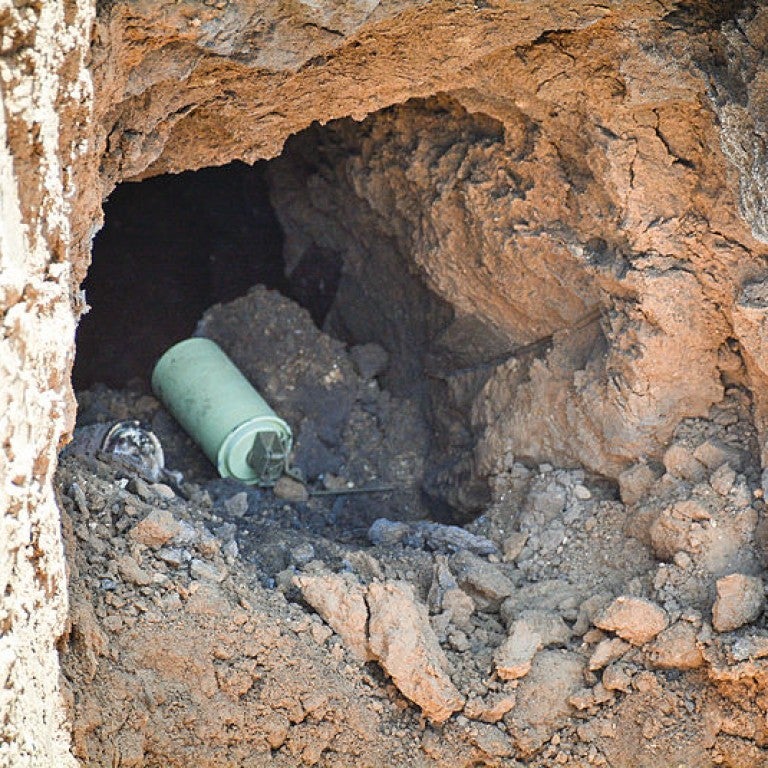 A first look at some of Hamas' tunnels uncovered on July 18 in the Gaza Strip. 